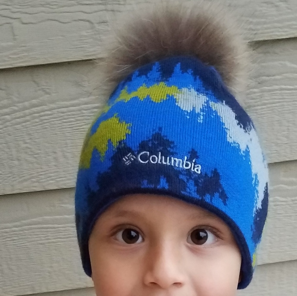 Winter hat with real fur.
